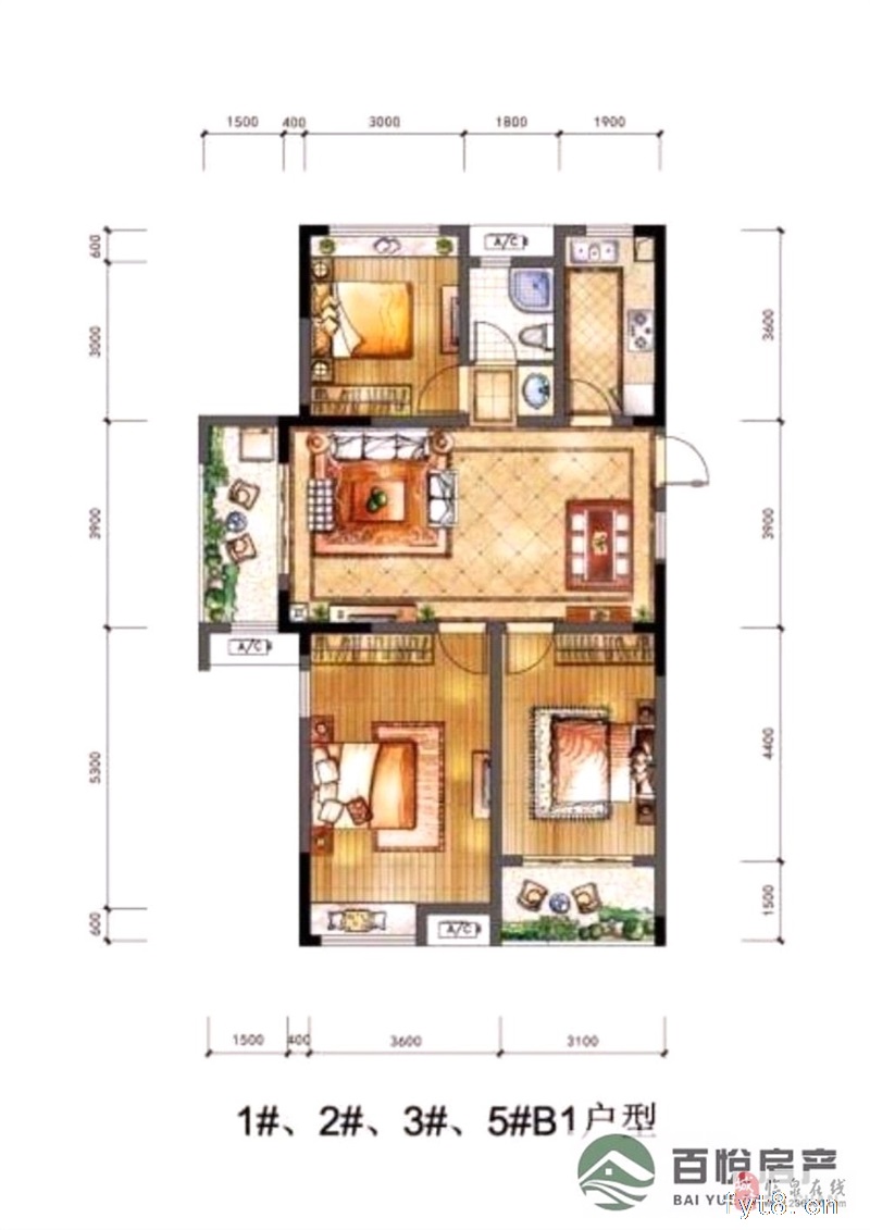 中泉首府简装3室2厅1卫83万元